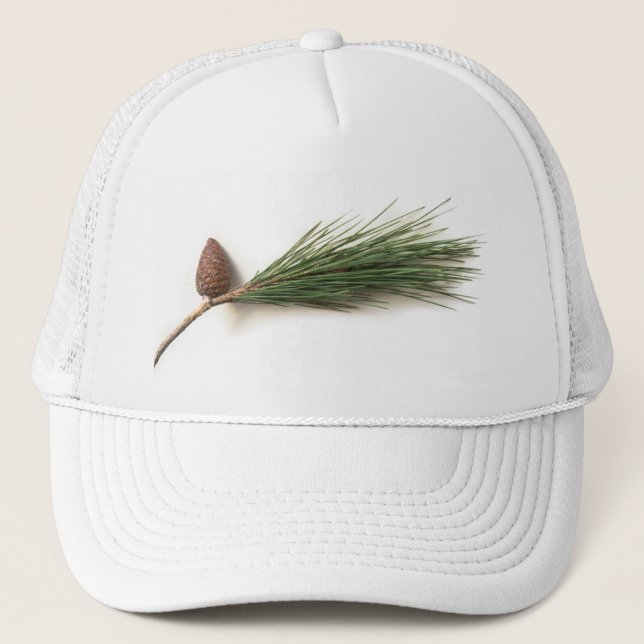 Branch of pine with the pinecone trucker hat (Front)