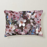 Branch of Pink Blossoms Spring Floral Accent Pillow