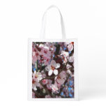 Branch of Pink Blossoms Spring Floral Grocery Bag