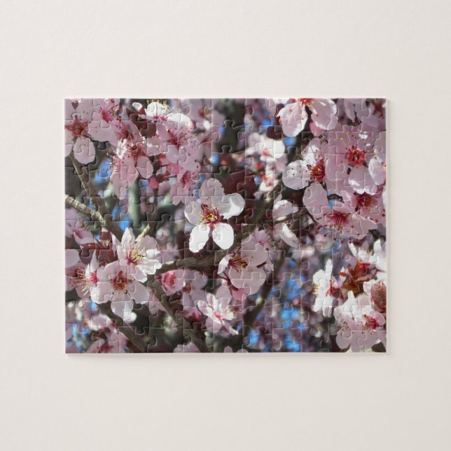 Branch of Pink Blossoms Spring Floral Jigsaw Puzzle (Horizontal)