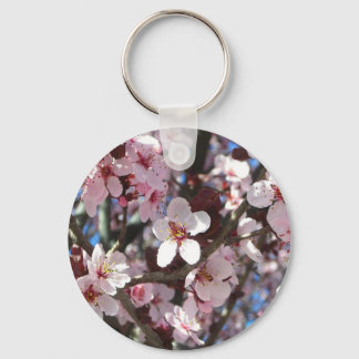 Branch of Pink Blossoms Spring Floral Keychain