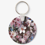 Branch of Pink Blossoms Spring Floral Keychain