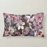 Branch of Pink Blossoms Spring Floral Lumbar Pillow