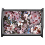 Branch of Pink Blossoms Spring Floral Serving Tray