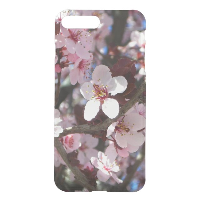 Branch of Pink Blossoms Spring Floral Uncommon iPhone Case (Back)