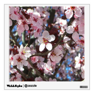 Branch of Pink Blossoms Spring Floral Wall Sticker