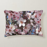 Branch of Pink Blossoms Spring Flowering Tree Accent Pillow