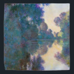 Branch of the Seine near Giverny, Monet Bandana<br><div class="desc">Oscar-Claude Monet (14 November 1840 – 5 December 1926) was a French painter, a founder of French Impressionist painting and the most consistent and prolific practitioner of the movement's philosophy of expressing one's perceptions before nature, especially as applied to plein air landscape painting. The term ""Impressionism"" is derived from the...</div>