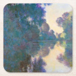 Branch of the Seine near Giverny, Monet Square Paper Coaster<br><div class="desc">Oscar-Claude Monet (14 November 1840 – 5 December 1926) was a French painter, a founder of French Impressionist painting and the most consistent and prolific practitioner of the movement's philosophy of expressing one's perceptions before nature, especially as applied to plein air landscape painting. The term ""Impressionism"" is derived from the...</div>