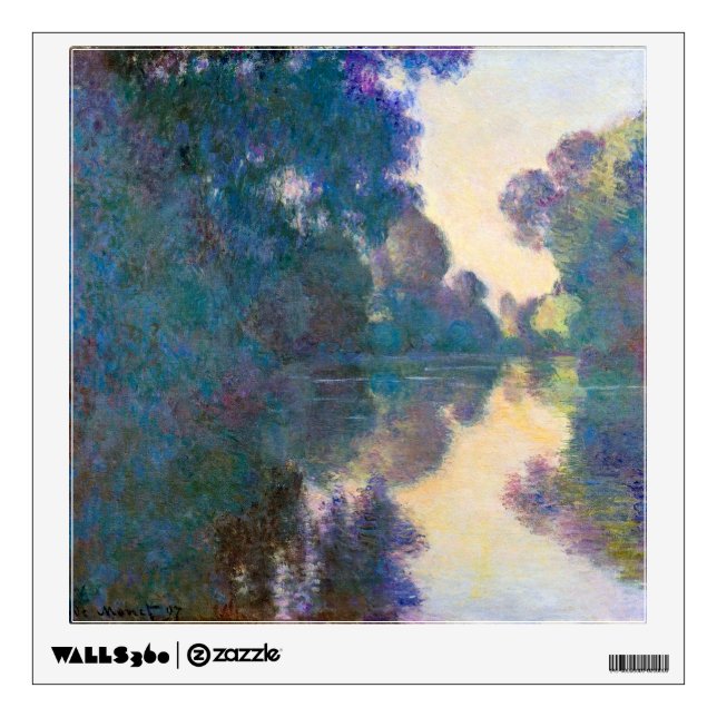 Branch of the Seine near Giverny, Monet Wall Decal (Front)