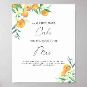 Branch Oranges - Guess How Many Corks Poster