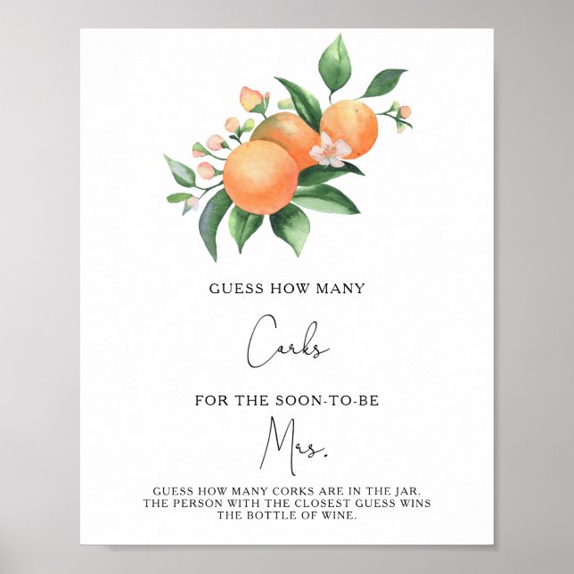Branch Oranges - Guess How Many Corks Poster (Front)