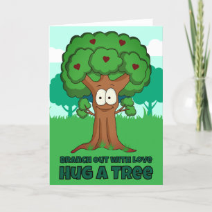 Branch Out With Love Hug A Tree Letterpress Thank You Card