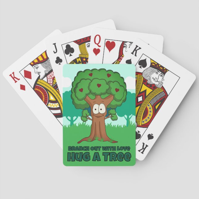 Branch Out With Love Hug A Tree Poker Cards (Back)