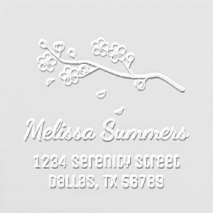 Branch with Blossoms and Petals Embosser