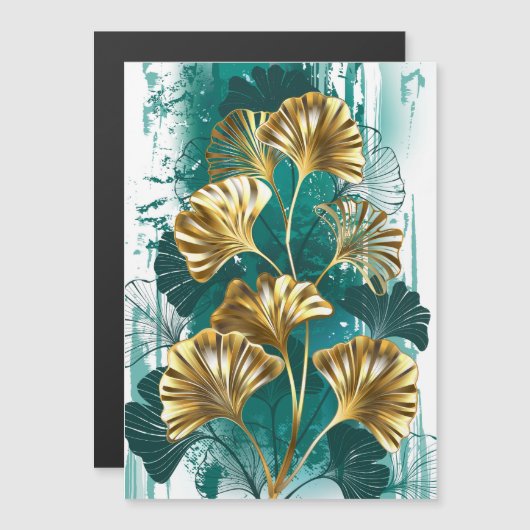 Branch with Golden Leaves Ginko Biloba (Front/Back)