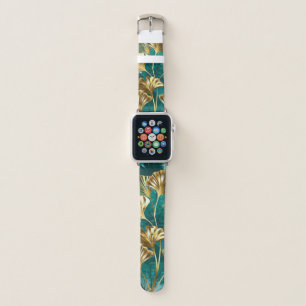 Branch with Golden Leaves Ginko Biloba Apple Watch Band