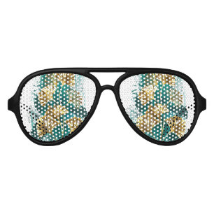 Branch with Golden Leaves Ginko Biloba Aviator Sunglasses