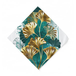 Branch with Golden Leaves Ginko Biloba Bandana