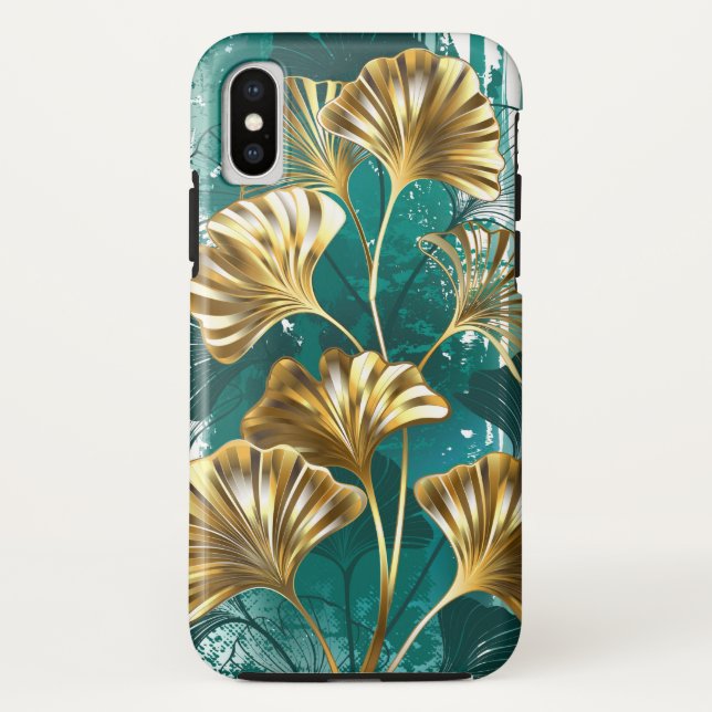 Branch with Golden Leaves Ginko Biloba Case-Mate iPhone Case (Back)