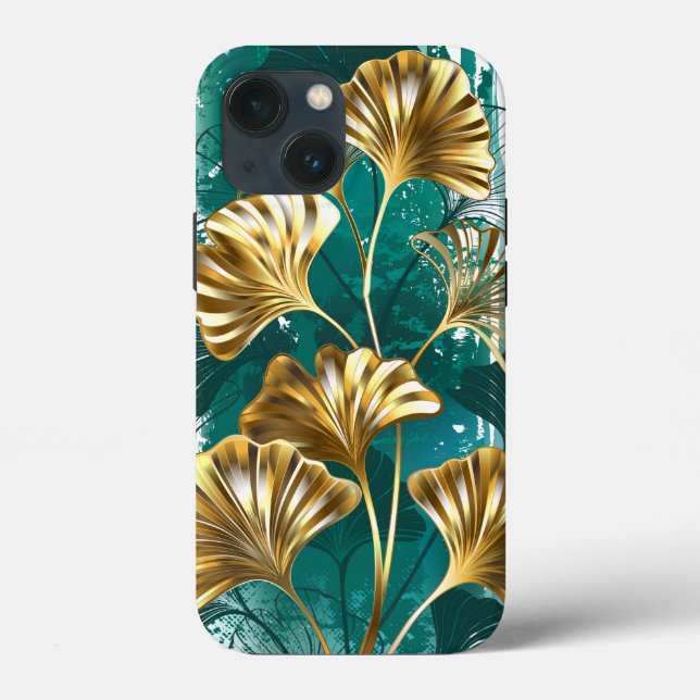 Branch with Golden Leaves Ginko Biloba Case-Mate iPhone Case (Back)