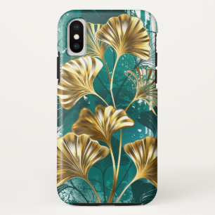 Branch with Golden Leaves Ginko Biloba iPhone X Case