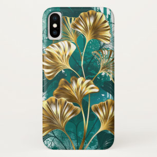 Branch with Golden Leaves Ginko Biloba iPhone X Case