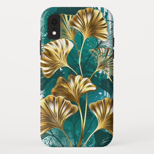 Branch with Golden Leaves Ginko Biloba Case-Mate iPhone Case (Back)