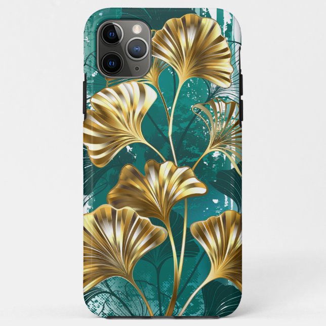 Branch with Golden Leaves Ginko Biloba Case-Mate iPhone Case (Back)