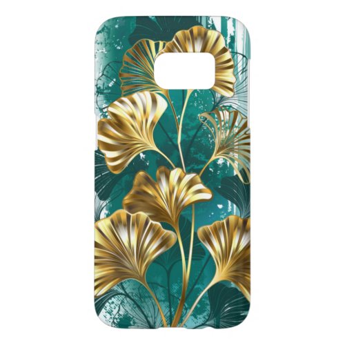 Branch with Golden Leaves Ginko Biloba Samsung Galaxy S7 Case