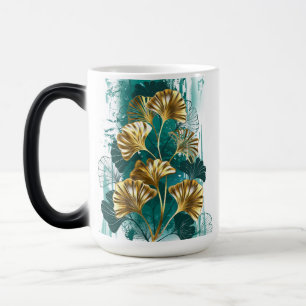 Branch with Golden Leaves Ginko Biloba Color Morph Mug