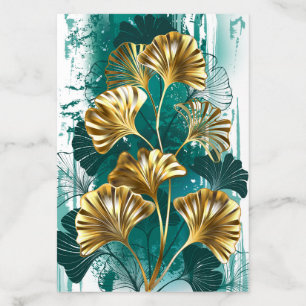 Branch with Golden Leaves Ginko Biloba Envelope Liner