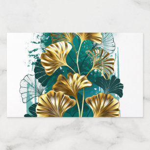 Branch with Golden Leaves Ginko Biloba Envelope Liner