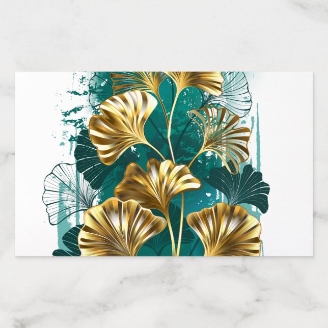 Branch with Golden Leaves Ginko Biloba Envelope Liner (Design)
