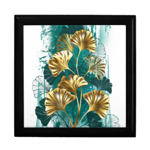 Branch with Golden Leaves Ginko Biloba Gift Box