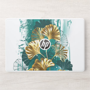 Branch with Golden Leaves Ginko Biloba HP Laptop Skin