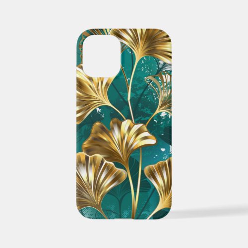 Branch with Golden Leaves Ginko Biloba iPhone 12 Mini Case