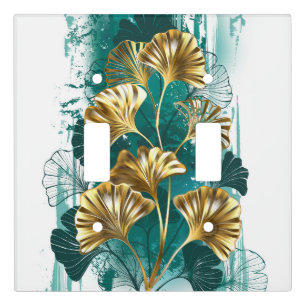 Branch with Golden Leaves Ginko Biloba Light Switch Cover