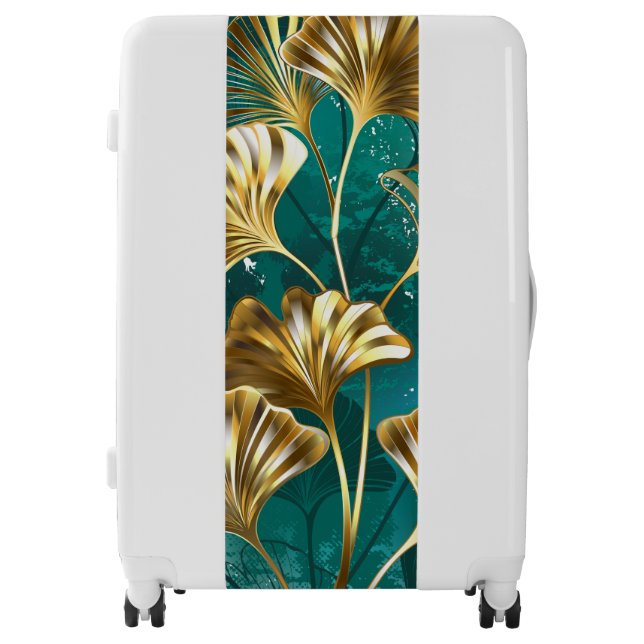 Branch with Golden Leaves Ginko Biloba Luggage (Front)
