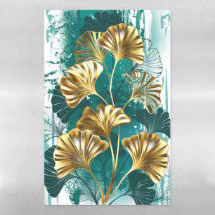 Branch with Golden Leaves Ginko Biloba Magnetic Dry Erase Sheet