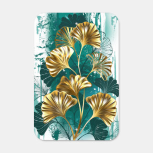 Branch with Golden Leaves Ginko Biloba Metal Sign