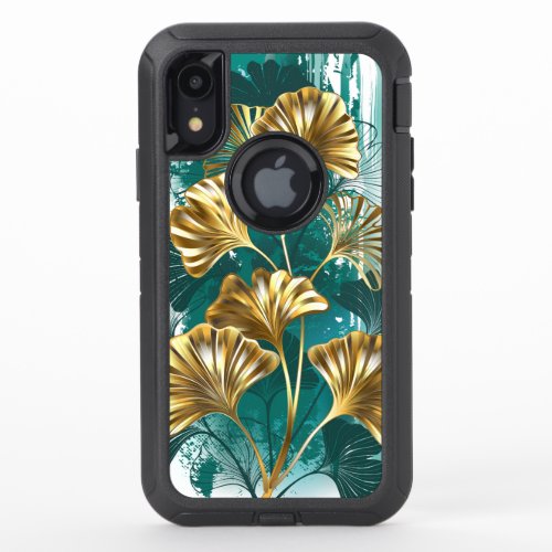 Branch with Golden Leaves Ginko Biloba OtterBox Defender iPhone XR Case