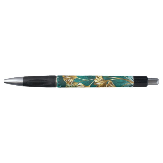 Branch with Golden Leaves Ginko Biloba Pen (Front)