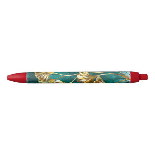 Branch with Golden Leaves Ginko Biloba Pen
