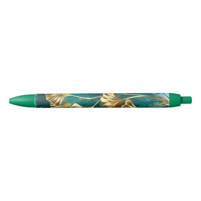 Branch with Golden Leaves Ginko Biloba Pen (Front)