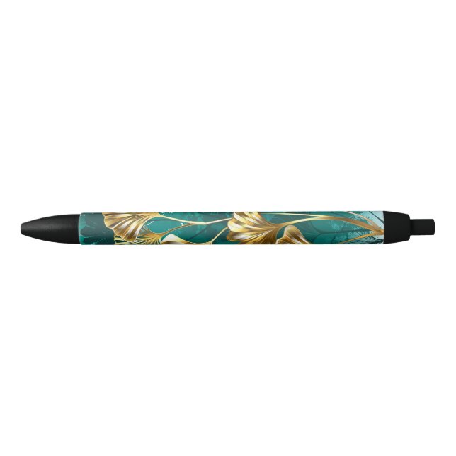 Branch with Golden Leaves Ginko Biloba Pen (Front)