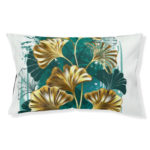 Branch with Golden Leaves Ginko Biloba Pet Bed
