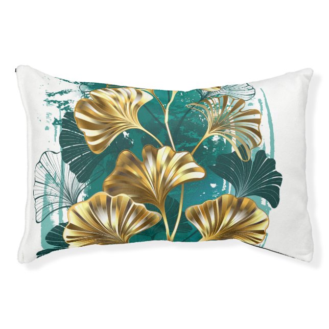 Branch with Golden Leaves Ginko Biloba Pet Bed (Front)