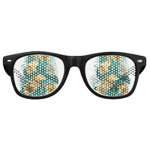 Branch with Golden Leaves Ginko Biloba Retro Sunglasses
