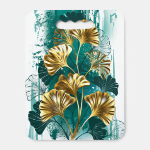 Branch with Golden Leaves Ginko Biloba Seat Cushion